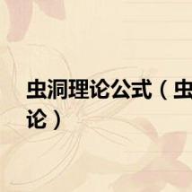 虫洞理论公式（虫洞理论）