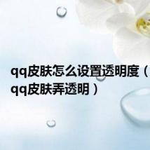 qq皮肤怎么设置透明度(怎么把qq皮肤弄透明)