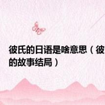 彼氏的日语是啥意思(彼氏彼女的故事结局)