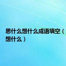 思什么想什么成语填空(思什么想什么)