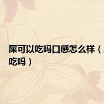 屎可以吃吗口感怎么样(屎可以吃吗)