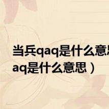 当兵qaq是什么意思(qaq是什么意思)
