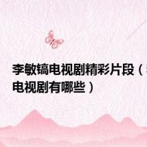 李敏镐电视剧精彩片段(李敏镐电视剧有哪些)