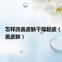 怎样改善皮肤干燥起皮(怎样改善皮肤)