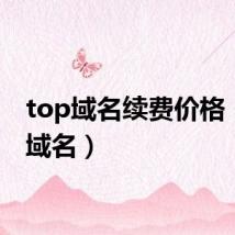 top域名续费价格(top域名)