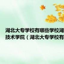 湖北大专学校有哪些学校湖北职业技术学院(湖北大专学校有哪些)