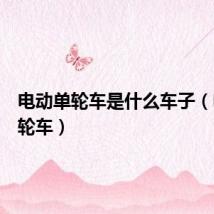 电动单轮车是什么车子（电动单轮车）