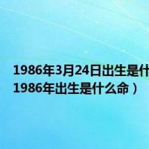 1986年3月24日出生是什么命(1986年出生是什么命)