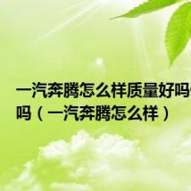 一汽奔腾怎么样质量好吗值得买吗(一汽奔腾怎么样)