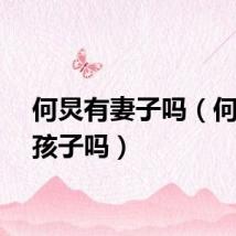 何炅有妻子吗（何炅有孩子吗）