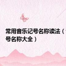 常用音乐记号名称读法(音乐记号名称大全)
