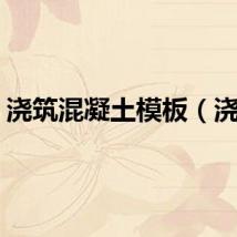 浇筑混凝土模板（浇筑）