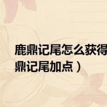 鹿鼎记尾怎么获得（鹿鼎记尾加点）