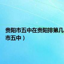 贵阳市五中在贵阳排第几(贵阳市五中)