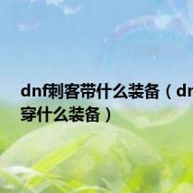 dnf刺客带什么装备(dnf刺客穿什么装备)