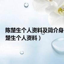 陈楚生个人资料及简介身高(陈楚生个人资料)