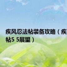 疾风忍法帖装备攻略(疾风忍法帖5 5展望)
