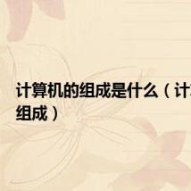 计算机的组成是什么（计算机的组成）