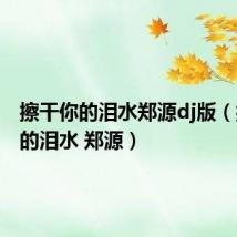 擦干你的泪水郑源dj版(擦干你的泪水 郑源)