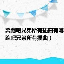 奔跑吧兄弟所有插曲有哪些(奔跑吧兄弟所有插曲)