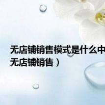 无店铺销售模式是什么中间商(无店铺销售)