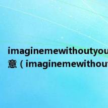 imaginemewithoutyou歌的寓意(imaginemewithoutyou)