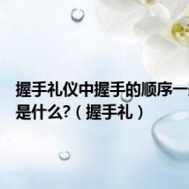 握手礼仪中握手的顺序一般要求是什么?(握手礼)