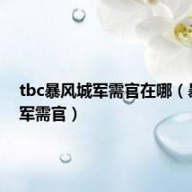 tbc暴风城军需官在哪(暴风城军需官)