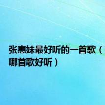 张惠妹最好听的一首歌(张惠妹哪首歌好听)