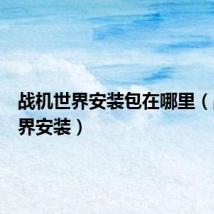 战机世界安装包在哪里(战机世界安装)