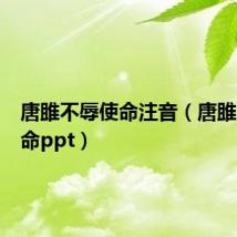 唐雎不辱使命注音(唐雎不辱使命ppt)