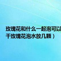 玫瑰花和什么一起泡可以祛斑(干玫瑰花泡水放几颗)