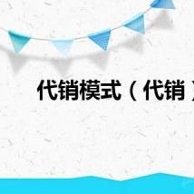 代销模式（代销）