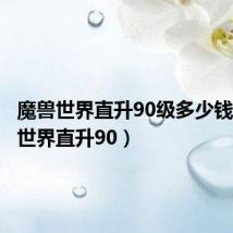 魔兽世界直升90级多少钱(魔兽世界直升90)