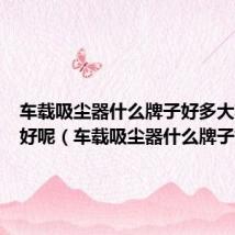 车载吸尘器什么牌子好多大功率最好呢(车载吸尘器什么牌子好)