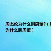 周杰伦为什么叫周董?(周杰伦为什么叫周董)