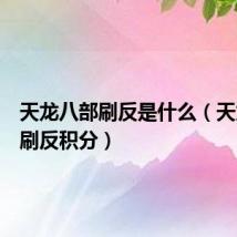 天龙八部刷反是什么(天龙八部刷反积分)