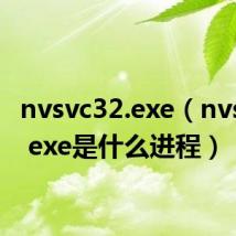 nvsvc32.exe(nvsvc32 exe是什么进程)