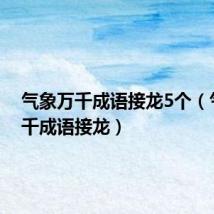 气象万千成语接龙5个(气象万千成语接龙)