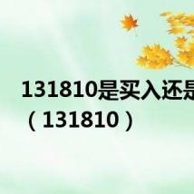 131810是买入还是卖出(131810)