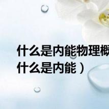 什么是内能物理概念（什么是内能）