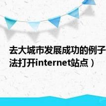 去大城市发展成功的例子(ie无法打开internet站点)