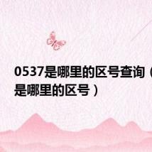 0537是哪里的区号查询（0537是哪里的区号）