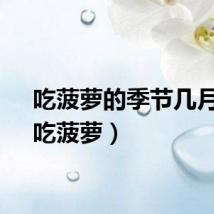 吃菠萝的季节几月份（吃菠萝）