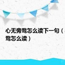 心无旁骛怎么读下一句（心无旁骛怎么读）