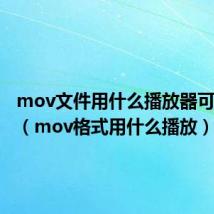 mov文件用什么播放器可以播放（mov格式用什么播放）