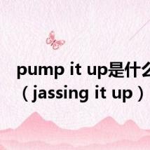 pump it up是什么意思（jassing it up）