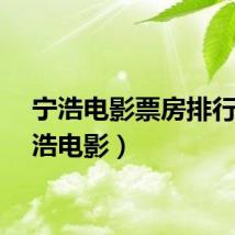 宁浩电影票房排行(宁浩电影)