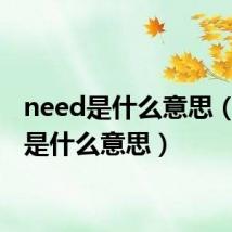 need是什么意思(feed是什么意思)