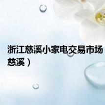 浙江慈溪小家电交易市场(浙江 慈溪)